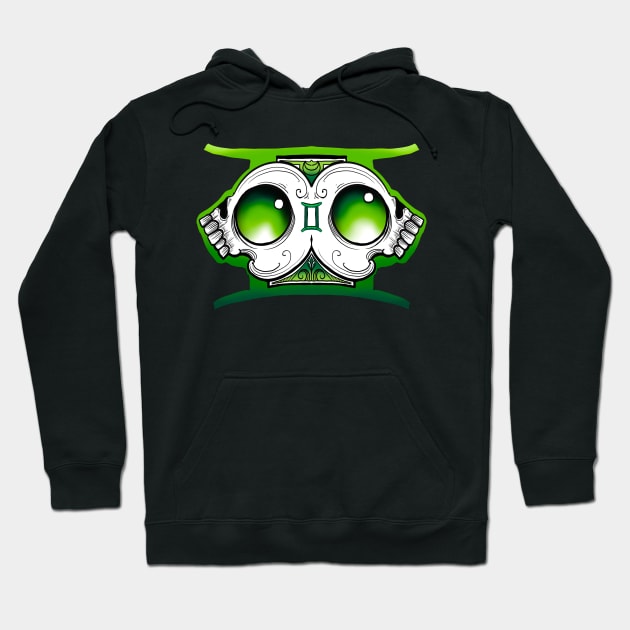 Gemini skulls Hoodie by Sing-Toe-Wrote 